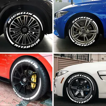 

For AMG/Sport/MICHELIN/MUSTANG/SPEED/Sport/TOYOTIRES Car Wheel Sticker Decal Reflective Rim Bike Motorcycle