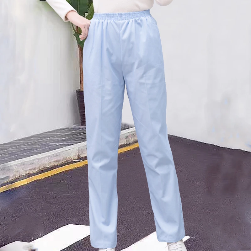 Color 1 Pants Медицинская униформа для работы брюки Доктор Медсестры эластичный пояс для женщин стоматологический скраб брюки спа клинические брюки лаборатория Спа Уход хирургический - Цвет: Color 1 Pants