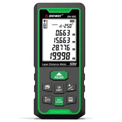 Télémètre Laser vert SW 50G, télémètre Laser 50m Trena règle de niveau électronique mesure du ruban Laser 