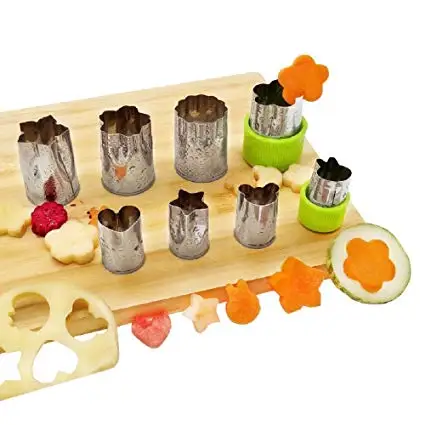 

Vegetable Fruit Cutter Mold 8Pcs/set Flowers Cartoon Cutter Mold Stainless Steel Cake Cookie Biscuit Cutting Shape Tools