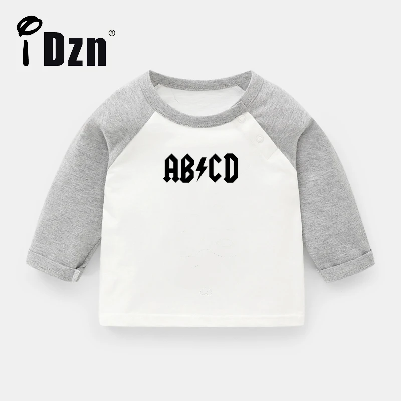 Baby T Shirts Kids ABCD Funny Rock Gifts Cute Print Long Sleeve