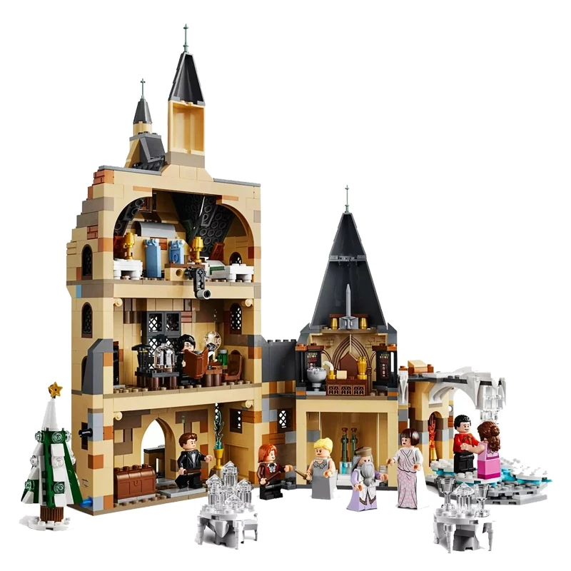 Günstig Neue Harry Set Magie Spielzeug Uhr Turm Kompatibel LegoinGOOD Harry 75948 75954 75953 Bausteine für Kinder Weihnachten Geschenke