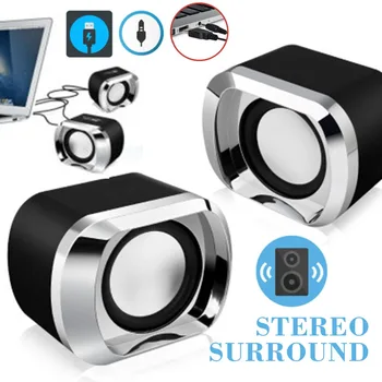 

Mayitr 2pcs USB 2.0 Powered Portable Computer Audio Player Desktop Notebook Speaker For PC Laptop Music Players