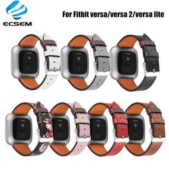 

Ecsem Smart Watch Strap For Fitbit Versa 2 Band Leather For Fitbit Versa Band Replacement Bracelet Stylish Ladies Wrist Belt