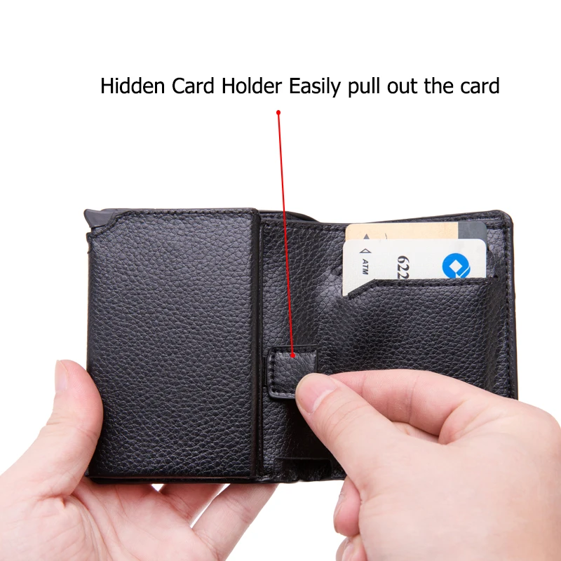 BISI GORO мужской тонкий кошелек Rfid кошелек ID держатель для карт волшебный кошелек из искусственной кожи Маленькая сумка для денег Женские кошельки из углеродного волокна