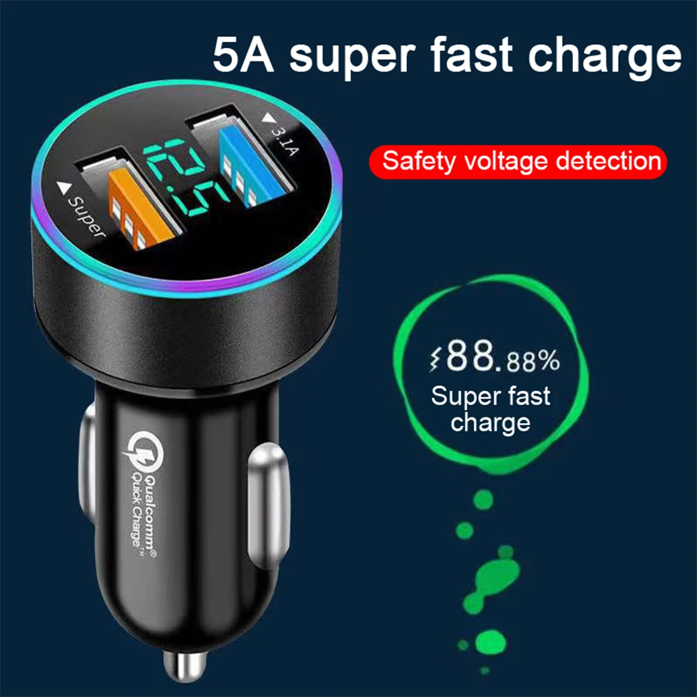 Autoladegerät 65 W Ladegerät USB-Ladegerät für Autos Netzteil Zigarettenanzünder im Auto Tragbar für Xiaomi iPhone Oneplus_voghion.com