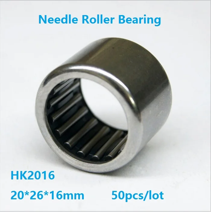 

50pcs/lot HK2016 HK202616 20×26×16 mm Drawn Cup Type Needle Roller Bearing High quality 20*26*16 mm