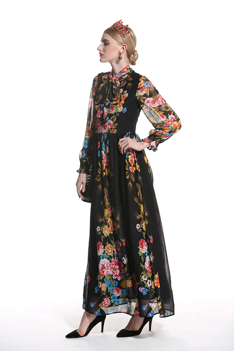 Urumbassa BOHO женские платья Новинка летнее элегантное платье с длинным рукавом модное пляжное платье со стоячим воротником S230