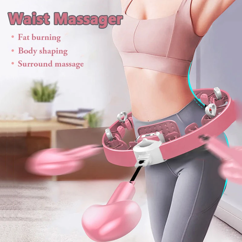 Photo Product Body Massage Smart Auto-Spinning Hoop Weight Exercise Stress Release Detachable Portable Waist Fitness Sports Health Care Tools