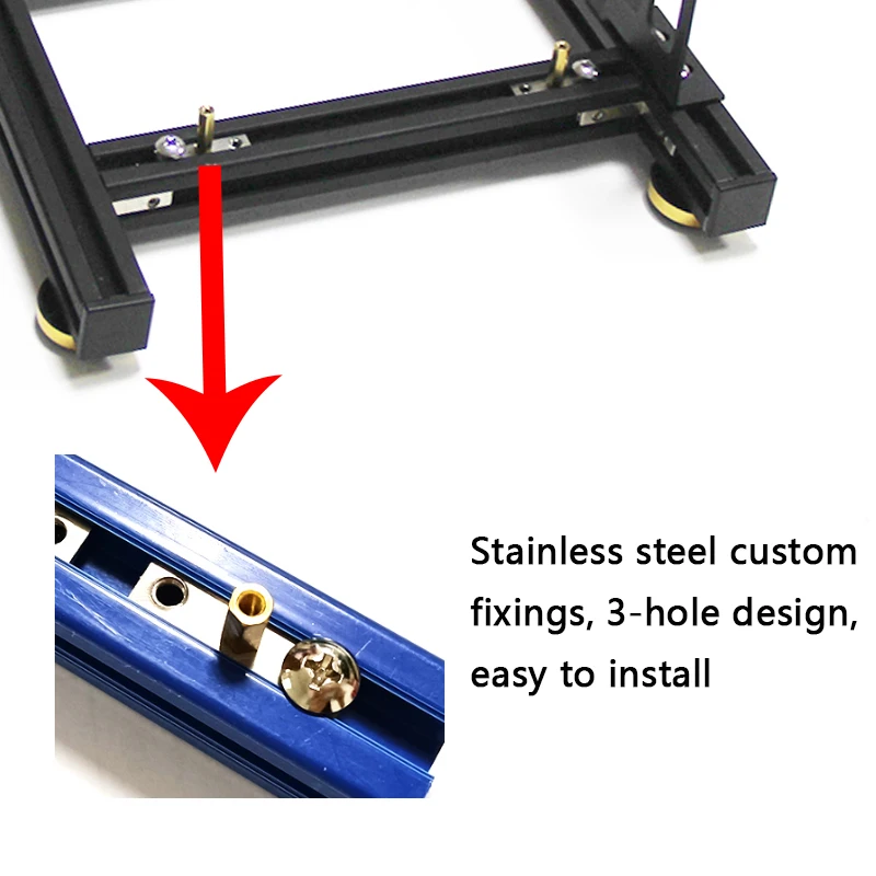 Rack Suporte da Placa Gráfica Titular da Liga de Alumínio Placa Gráfica Sobrecarga Rack Suporte Riser Cabo ou Adaptador Cartão 4gpu - Imagem 4
