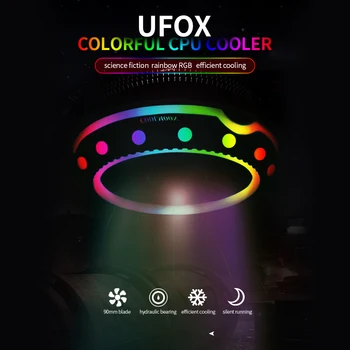 

3Pin CPU Cooler 12V Colorful RGB Blow Down Desktop Radiator Replacement for Intel LGA 775/LGA115X AMD FM1/FM2/AM2/AM3/AM4