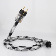 

High Quality D517 OFC EU Power Cord Power Cable with Gold Plated P029 Power Plug US AC Mains Cord Hifi Power Iine for amplifier