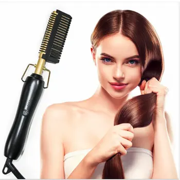 

Durable Fast Heat Conduction Hair Straightener Iron Brush Hot Hair Straightener Comb Automatic Curling Iron