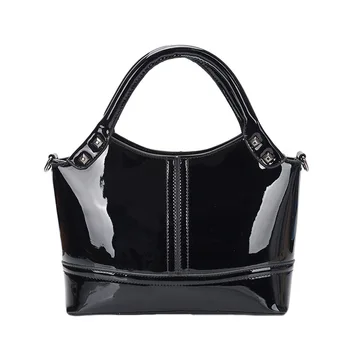 

New Bright Bucket Bag Saddle Paint Solid Color Shoulder Hand Leisure Bags
