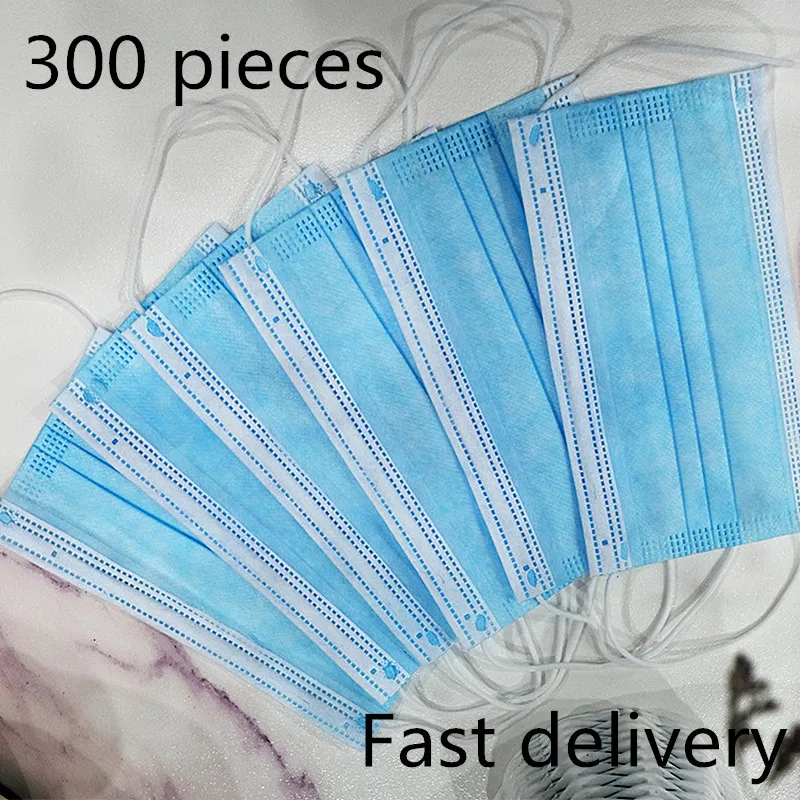 

Fast delivery of disposable filter mask proof 300 pieces of three layers of protective ventilation safety mask thickening