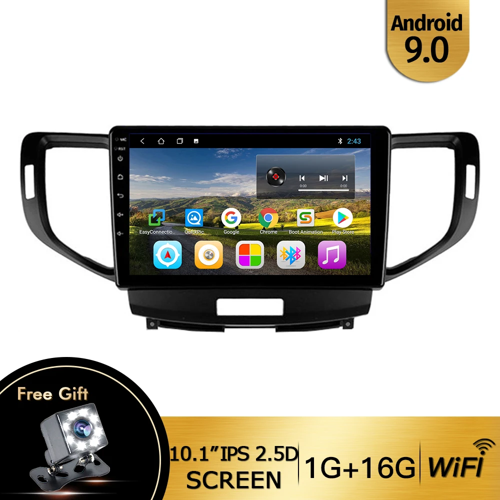 T3-1-16-WIFI EKIY 10," Android 9,0 Автомагнитола для Honda Accord 8 2008-2012 Автомобильный мультимедийный видеоплеер навигация gps Android 8,1 No 2din Dvd - Цвет: T3-1-16-WIFI