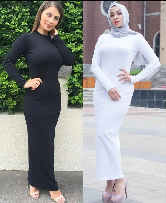 Повседневное мусульманское длинное трикотажное платье abaya, длинные халаты, туника, Ближний Восток, Рамадан, услуги поклонения, Исламская