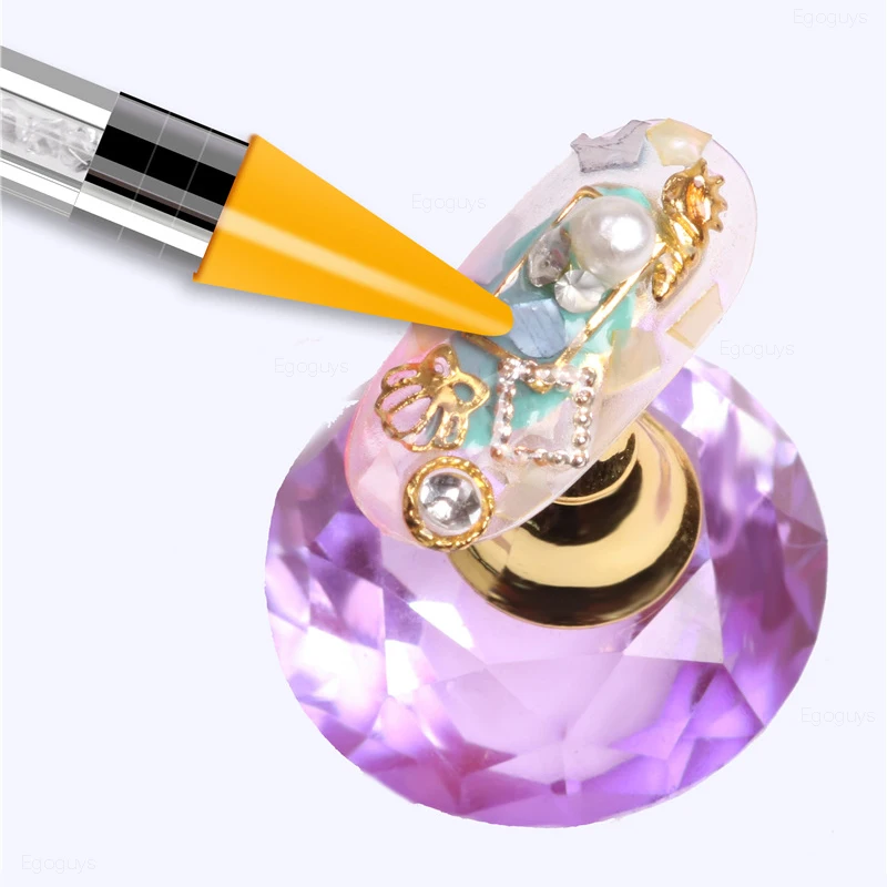1PC Dual Heads Acrylic Metal Dotting Wax Pen Rhinestones Gem Picker Crystal Picking Nail Art Studs Dotter DIY Point Drill Tools 6
