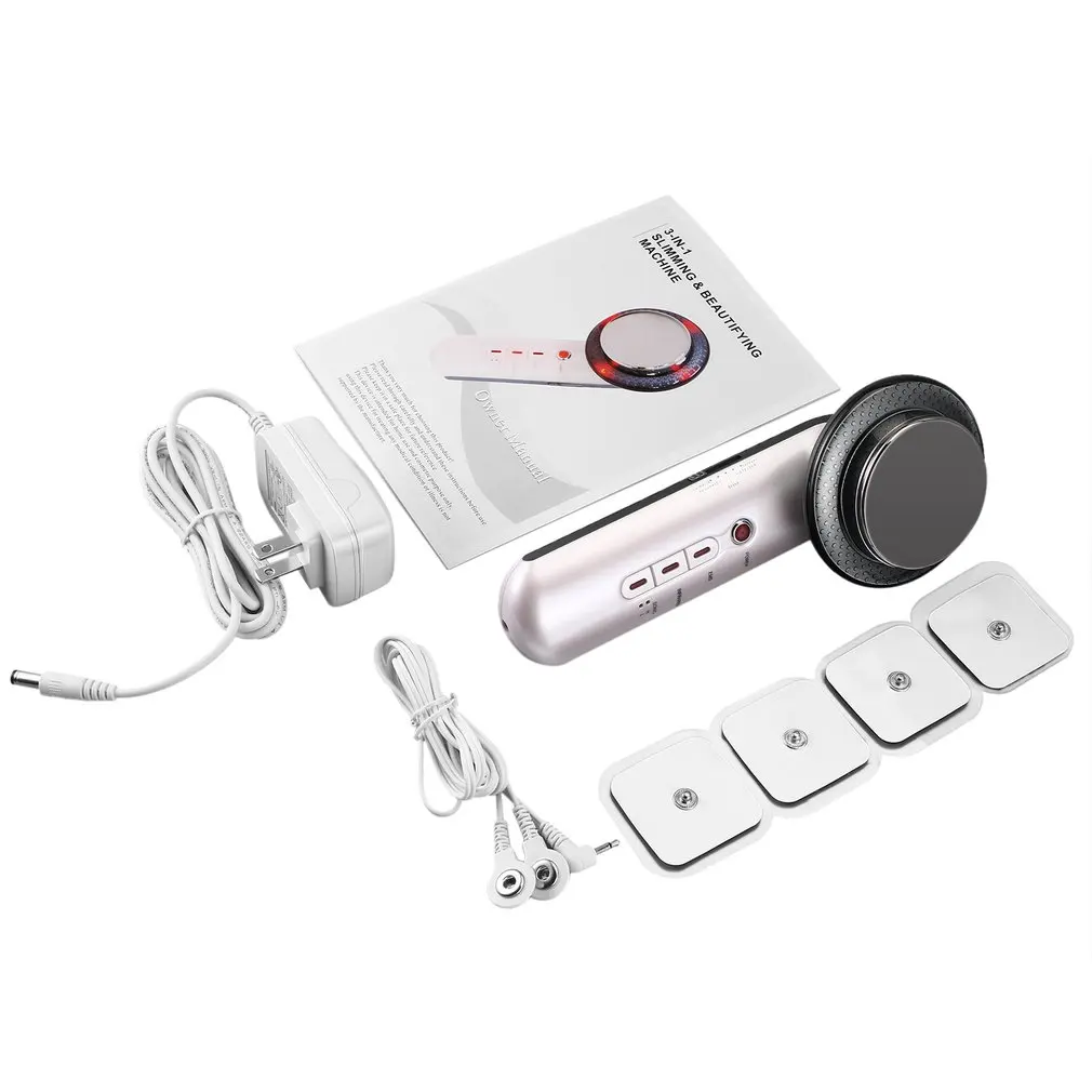 

Face Lifting 3 in 1 EMS Infrared Ultrasonic Body Massager Device Ultrasound Slimming Fat Burner Cavitation Face Beauty Machine