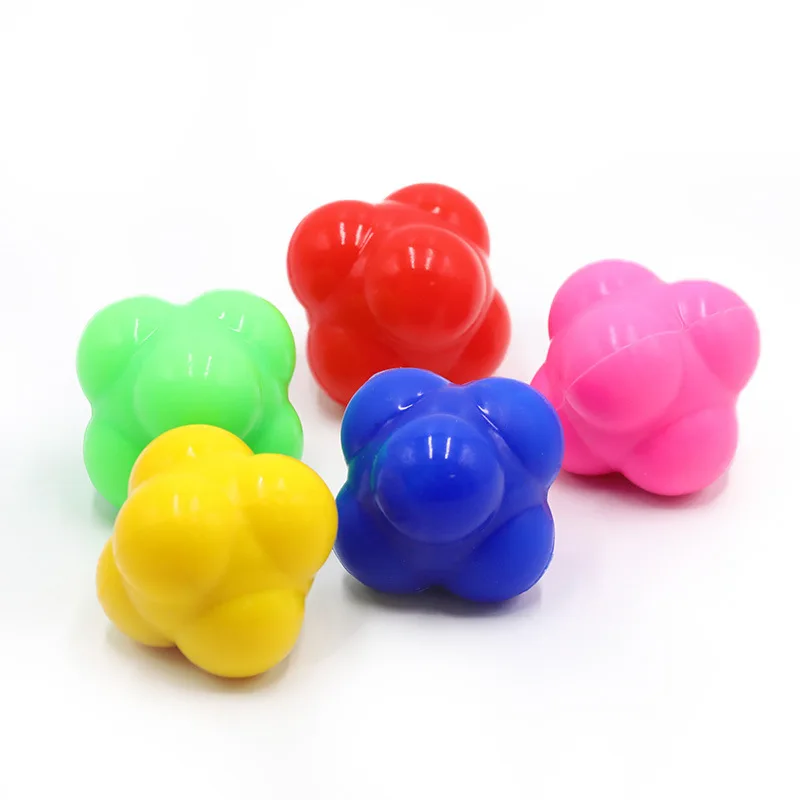 

68mm Yoga Silicone Hexagonal Ball Speed Training Reaction Ball Portable Eye-hand Coordination Exercise Elastic Fitness Balls