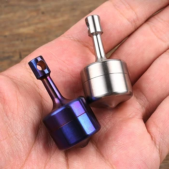 

1pcs Creative Waterproof Pill Bottle Outdoor Titanium Alloy Drug Container Portable Keychain Medicine Case Mini Gyro Shape