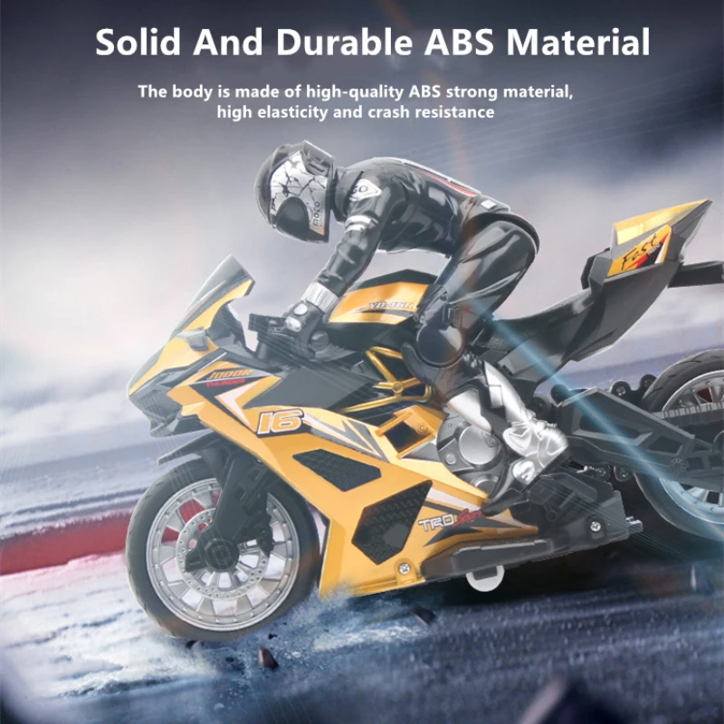 1:10 Scale Simulation Remote Control Motorcycle Shock Absorb Tires Anti-Collision 60Mins Flight Time 80M Control Distance RC Toy 4