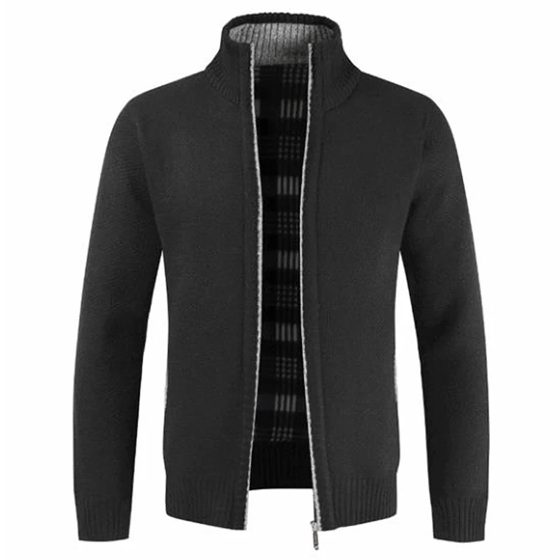 

Male Clothing Casual Knitwear Streetwear Men's Knitted Jackets Sweaters Autumn Winter Warm Thick Sweater Coats