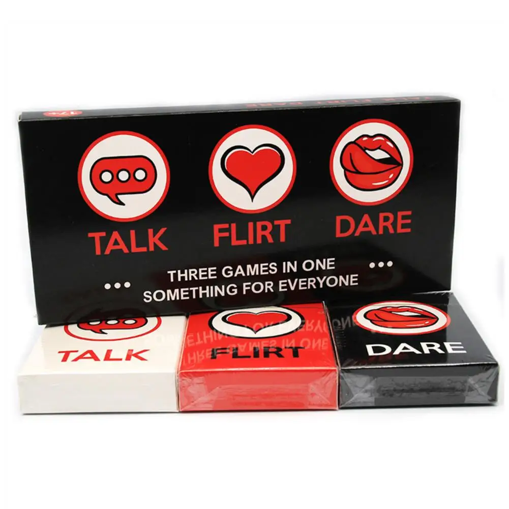 NEW Couple Romantic Card Game Fun Deck Talk or Flirt Dare Cards 3 Games In 1 Lovely Gift | Игрушки и хобби
