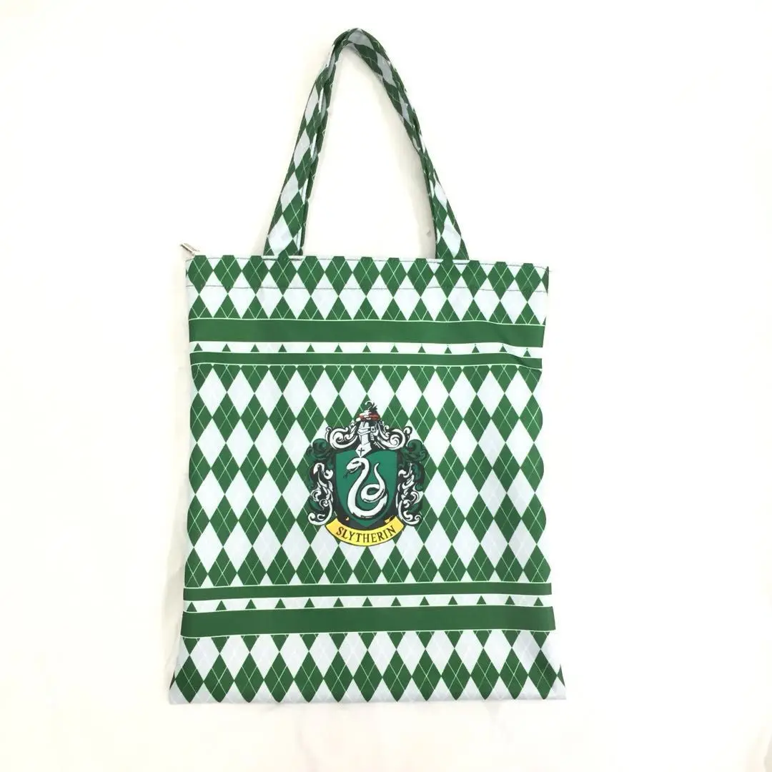 Импортные товары, стиль, Гарри Поттер, Холщовая Сумка через плечо, аниме, периферийная, на молнии, Экологичная сумка, ручная сумка для покупок - Цвет: Blue