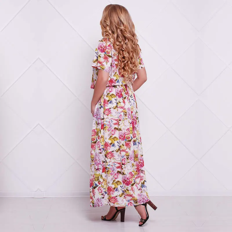 Лето стиль AliExpress Amazon Горячие модели модные элегантные Печатные Длинные юбки короткое платье женские