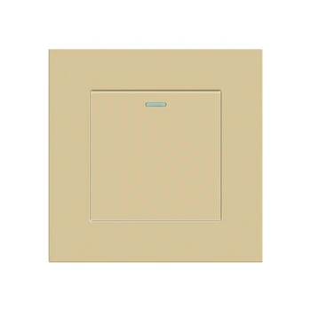 

FIKO Flame retardant PC panel switch 1 gang 1/2 way large panel EU standard interrupter wall lamp 16 switch hidden luxury switch