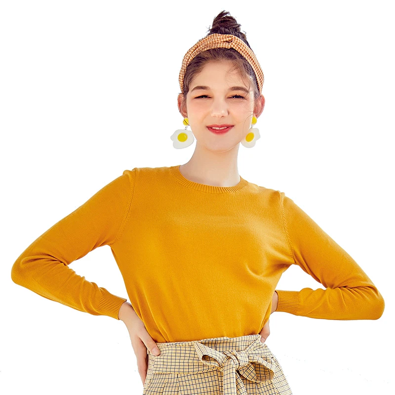

2019 Cashmere Knitted Sweater Women Pullovers Turtleneck Autumn Winter Basic Women Sweaters Korean Style Slim Fit Black