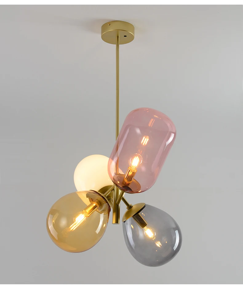 Цветной светодиодный подвесной светильник в скандинавском стиле с воздушным шаром, Подвесная лампа для детской комнаты, спальни, столовой, освещение, Декор