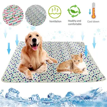 

Summer Cooling Pad Mat Pet Dog Cooling Mat Self Cooling Mat Ice Silk Pad Cat Dog Sofa Cool Bed For Indoor Outdoor Use Cold Silk