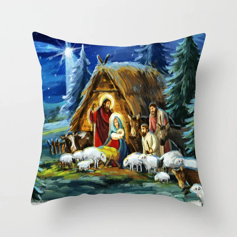 Lychee чехол для подушки серии Jesus 45x45 см, Винтажный чехол для подушки для спальни, дома, дивана, наволочка