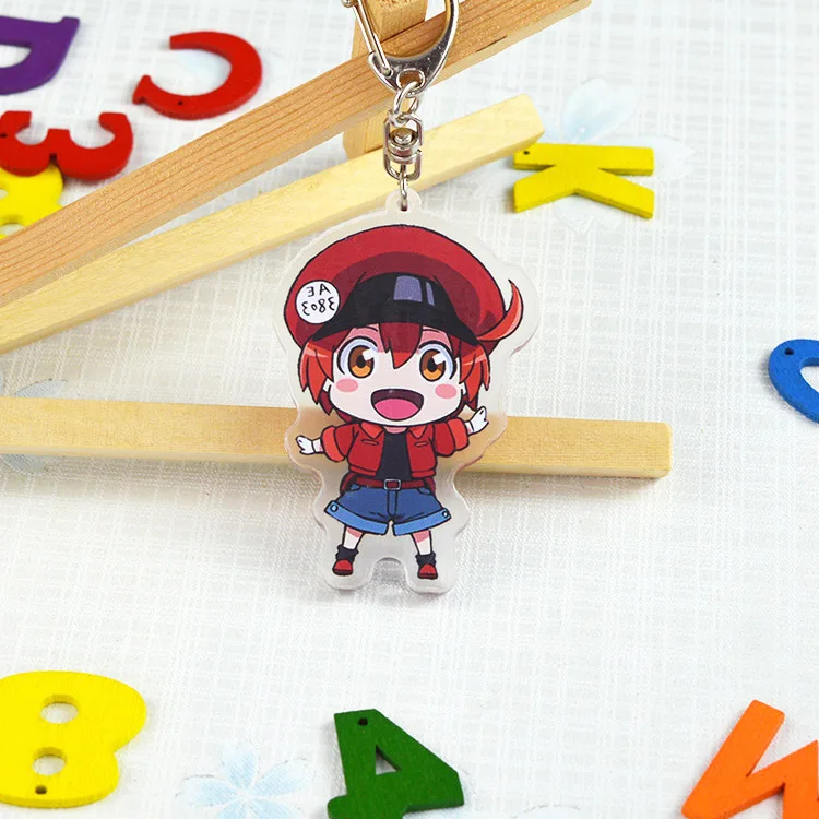 Anime Chaveiro Células Hataraku Saibou No Trabalho cinta Chaveiro de  Acrílico plaquetas Figura Pendurado Acessórios 6cm - AliExpress