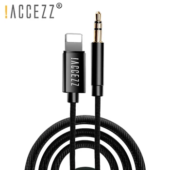 

!ACCEZZ Car AUX Cable Audio Cord For iphone X XS MAX XR 7 8 Plus Converter 3.5mm Jack Headphone Adapter AUX Splitter Cables Line