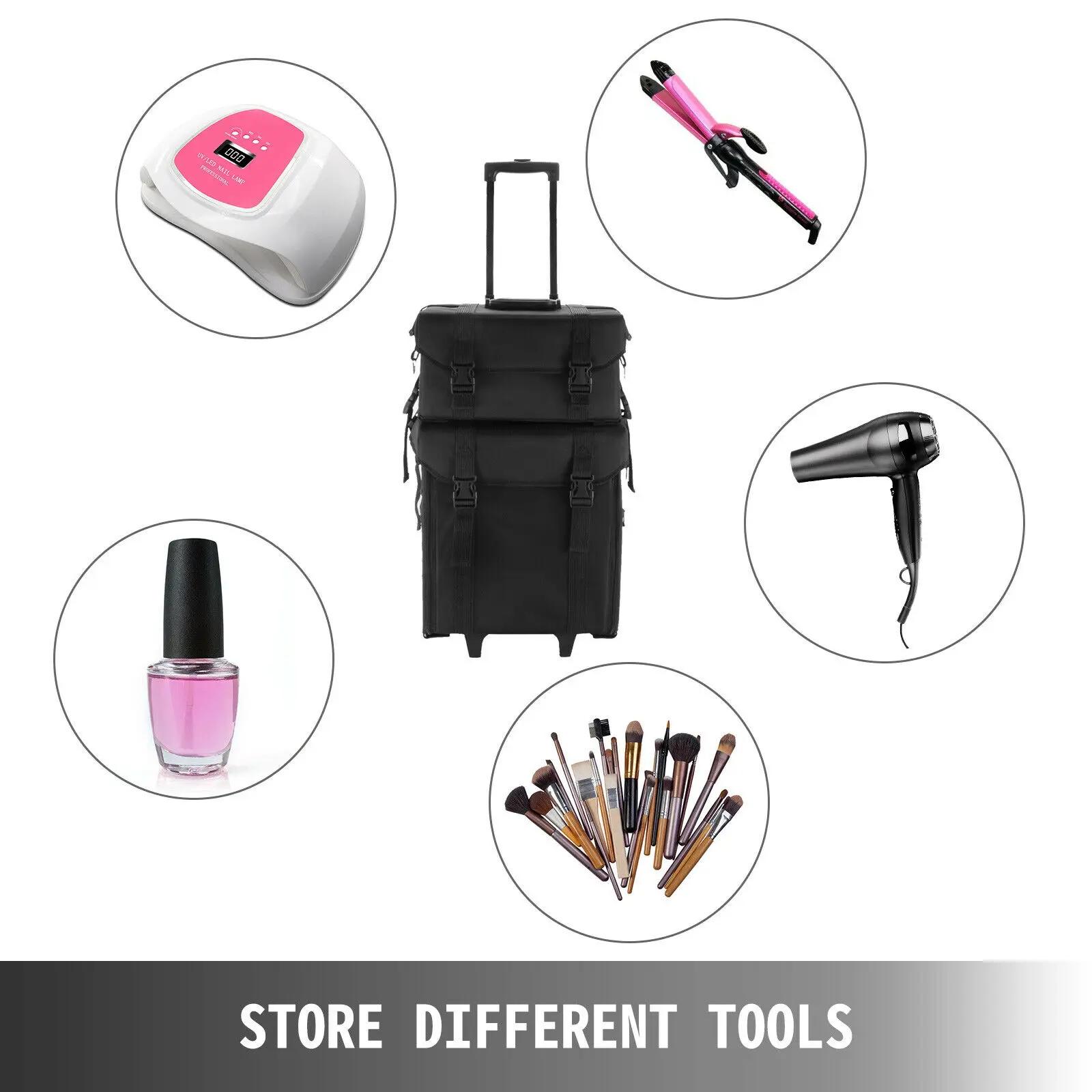 Trolley Make Up 4 in 1 Valigia Porta Trucchi Trolley Estetista Valigetta  Trucchi Trolley Trucco Valigetta Trucco Valigia Make Up Valigetta Maniküre  Valigetta per Cosmetici,Blu : : Moda