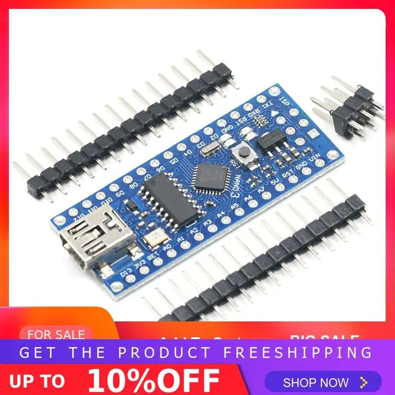 Мини-usb с контроллером загрузчика Nano 3,0 совместимый для arduino CH340 USB драйвер 16 МГц NANO V3.0 Atmega328 хороший