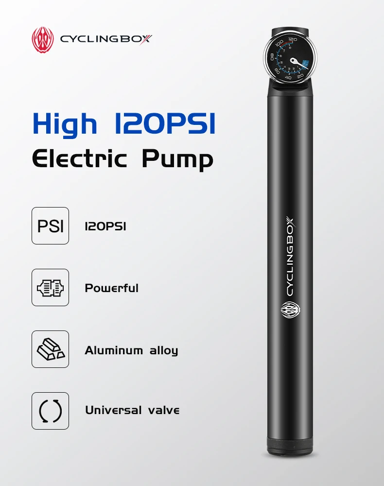 Pompe À Vélo Portable De 80 Psi, Mini Pompe À Vélo Portable En Pompe À Vélo Portable De 80 Psi, Mini Pompe À Vélo Portable En