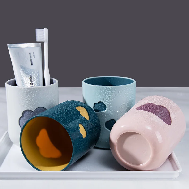 1 шт. креативные двухцветные чашки для воды с простым облачным узором, чашки для чистки зубов, чашки для деликатной стирки, чашки для дома в