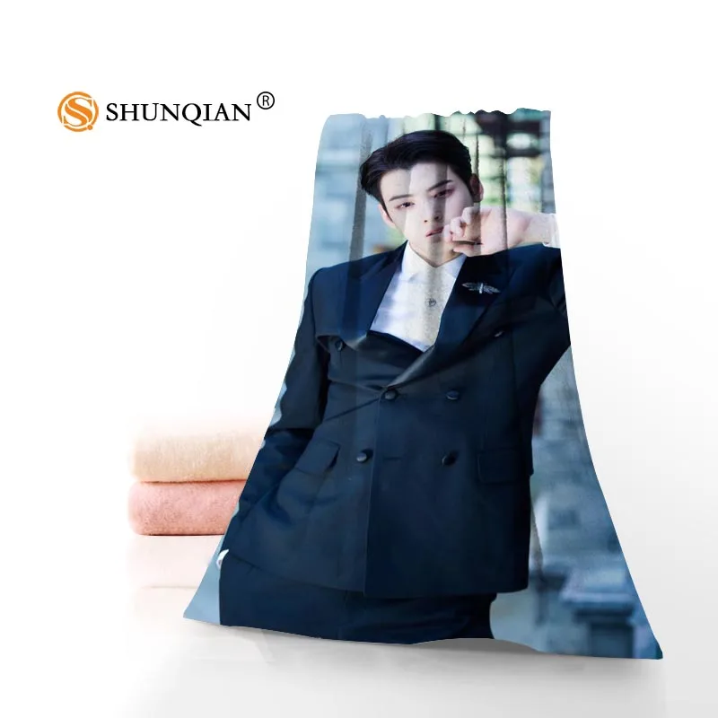 Новые Пользовательские Astro Cha EunWoo полотенца с принтом хлопок лицо банное полотенце из микрофибры Ткань Душ Полотенца s Размер 35 x75cm 70x140 см