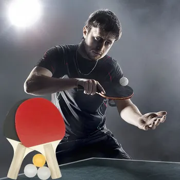 

Ping-Pong Racket Practical Durable Wood Colour Game Playground Play Paddler Athletics Pingpong Movement Table Tennis Ball