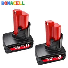 

Bonacell 6.0Ah 12V Power Tool Li-ion Battery for Milwaukee M12 C12 XC 48-11-2440 48-11-2402 48-11-2411 48-11-2401