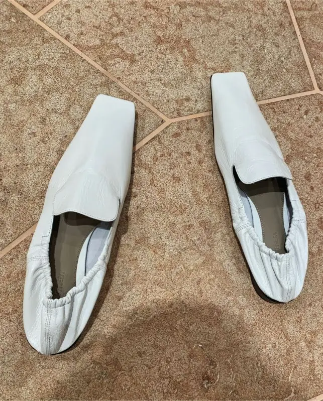 Женские туфли оксфорды из кожи с квадратным носком|Обувь без каблука| |