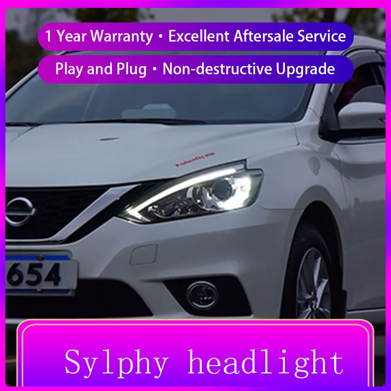 

New Arrival for Nissan Sylphy Sentra LED Headlight LED With Be-xenon Projector Lens