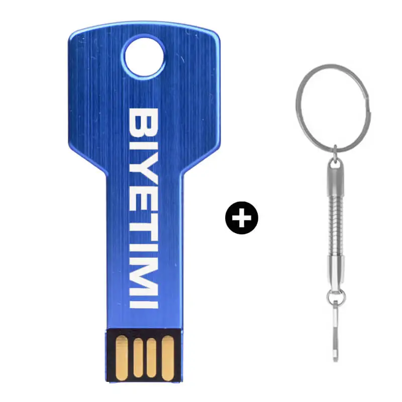 Usb флеш-накопитель biyetimi Corloful Key 8 ГБ 16 ГБ 32 ГБ 64 ГБ Memory Usb Stick 2,0 Флешка для ПК - Цвет: Синий