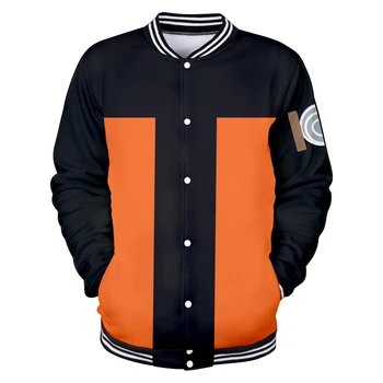 

Harajuku Naruto Baseball Uniform men 2019 New jacket coat Polyester Casual Slim Baseball Jacket Fashion New Casual Streetwear