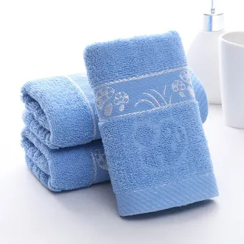 

DIDIHOU Soft Jacquard Bathroom Face Hand Towels Head Towel Absorbent Solid Bath Towel Cotton Adults Face Towel 33*74cm