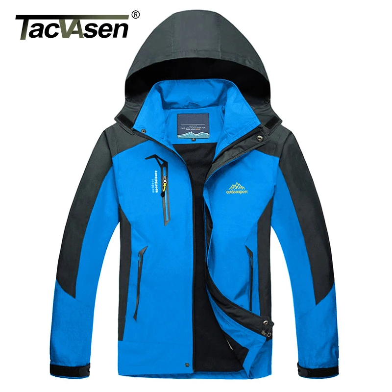 TACVASEN Lightweight Hiking Jacket Men's Spring Autumn Outdoor Hooded